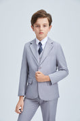 Bild in Galerie-Betrachter laden, Light Grey Formal Classic Suits Set 5 Piece Boys Suits
