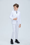 Load image into Gallery viewer, White Tuxedo 5 Piece Boys Suits
