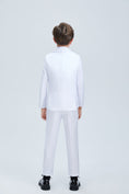 Charger l'image dans la visionneuse de la galerie, White Tuxedo 5 Piece Boys Suits
