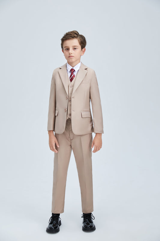 Champagne Kid Formal Classic Suits Set 5 Piece Boys Suits