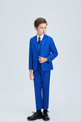 Cargar la imagen en la vista de la galería, Royal Blue Formal Classic 5 Piece Kids Boys Suits
