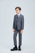 Load image into Gallery viewer, Grey Formal Classic 5 Piece Boys Suits
