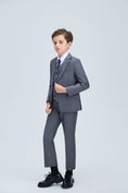 Load image into Gallery viewer, Grey Formal Classic 5 Piece Boys Suits
