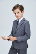 Load image into Gallery viewer, Grey Formal Classic 5 Piece Boys Suits
