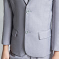 Load image into Gallery viewer, Light Grey Formal Classic 5 Piece Boys Suits
