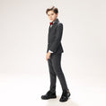 Load image into Gallery viewer, Grey Woolen Elegant 5 Piece Boys Suits
