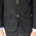 Load image into Gallery viewer, Grey Woolen Elegant 5 Piece Boys Suits
