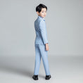 Charger l'image dans la visionneuse de la galerie, Light Blue Kid Boys Classic 5 Piece Boys Suits
