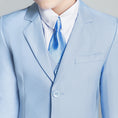 Charger l'image dans la visionneuse de la galerie, Light Blue Kid Boys Classic 5 Piece Boys Suits
