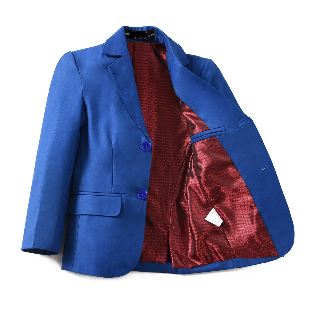 Royal Blue Formal Classic 5 Piece Kids Boys Suits