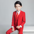 Load image into Gallery viewer, Red Classic Suits Set 5 Piece Boys Suits
