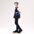 Load image into Gallery viewer, Navy Kid Formal Classic 5 Piece Boys Suits
