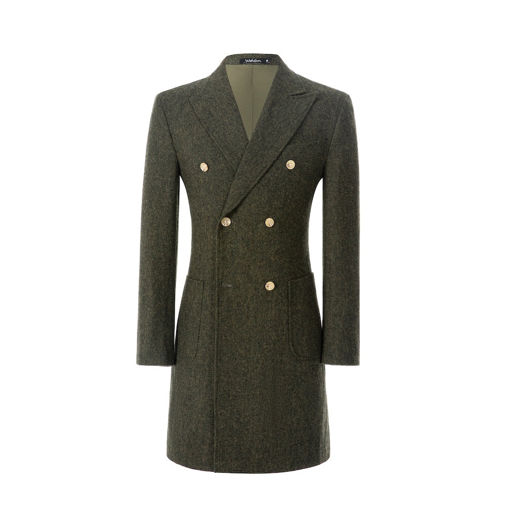 Men's Coat Winter Double Breasted Long Coat 2778