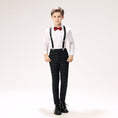 Cargar la imagen en la vista de la galería, Navy Plaid Elegant 5 Piece Boys Suits
