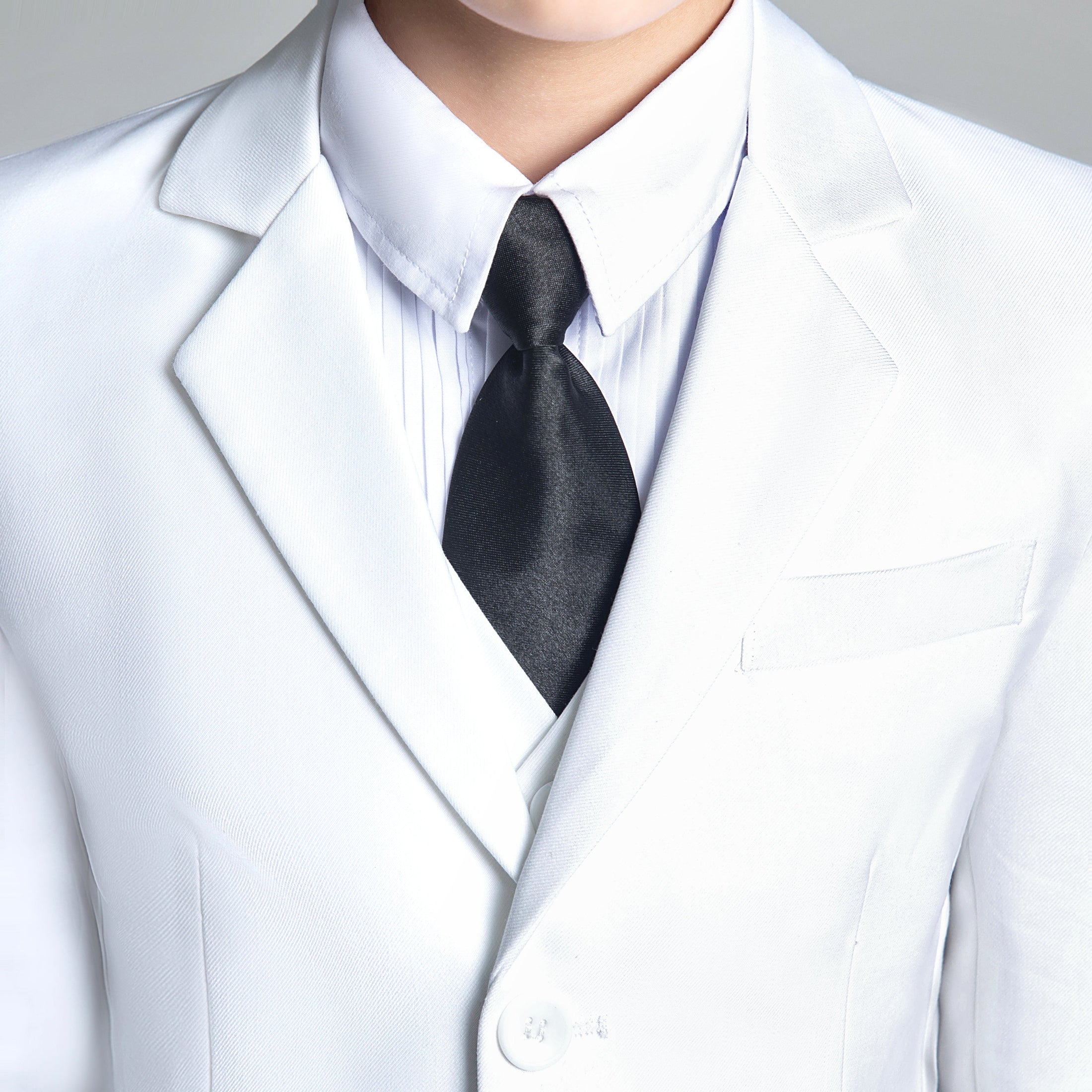 White Tuxedo 5 Piece Boys Suits