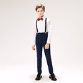 Cargar la imagen en la vista de la galería, Blue Plaid Elegant 5 Piece Boys Suits
