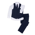 Load image into Gallery viewer, Navy Two Button Wedding 3 Pieces Slim Fit Men Suits
