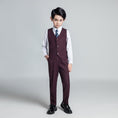 Bild in Galerie-Betrachter laden, Purple Red Fashion 5 Piece Boys Suits
