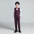 Bild in Galerie-Betrachter laden, Purple Red Fashion 5 Piece Boys Suits
