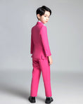 Cargar la imagen en la vista de la galería, Pink Kid Boys Formal Classic Suits Set 5 Piece Boys Suits
