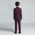 Load image into Gallery viewer, Purple Red Fashion 5 Piece Boys Suits
