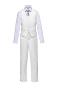 Charger l'image dans la visionneuse de la galerie, White 2 Piece Kids Boys' Vest and Pants Dress Suits Set
