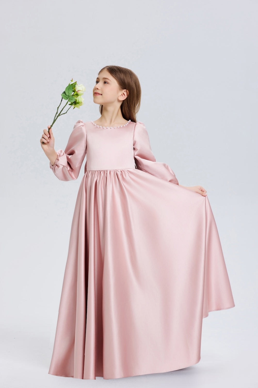 Graceful Princess Bows Chiffon Flower Girl Dress