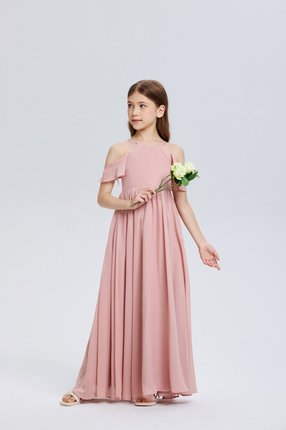 Pretty A-Line Off the Shoulder Chiffon Dress