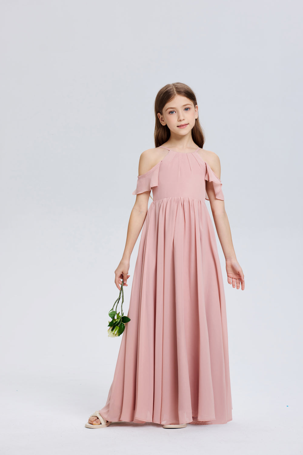 Pretty A-Line Off the Shoulder Chiffon Dress