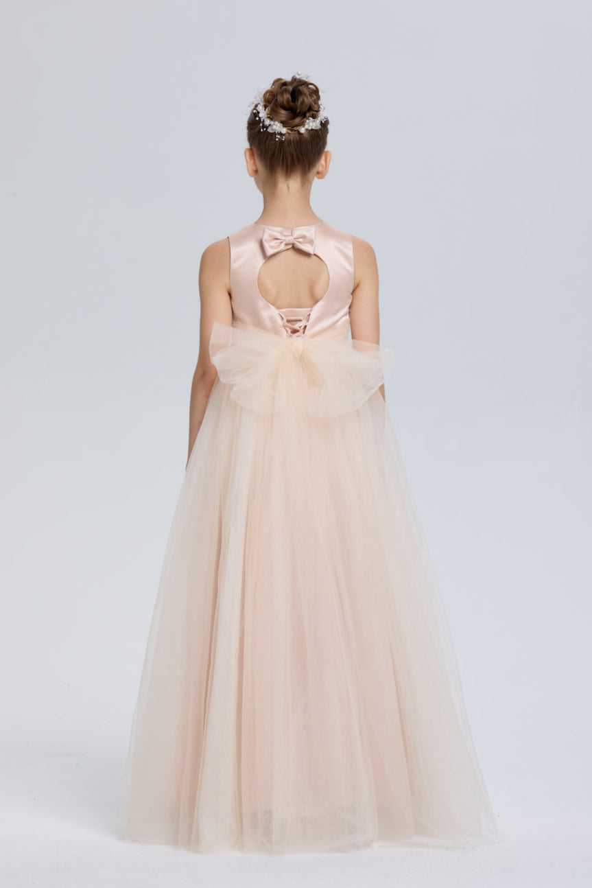 Romantic Princess A-Line Tulle Flower Girl Dress