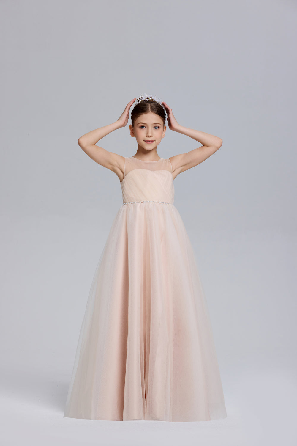 Sea Glass A-Line Bow Tulle Dress