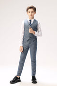 Load image into Gallery viewer, Grey Formal 4 Piece Boys Suits
