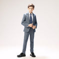 Load image into Gallery viewer, Grey Formal 5 Piece Boys Suits
