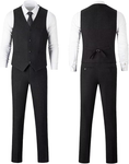 Load image into Gallery viewer, Retro Tweed Herringbone Slim Fit Notch Lapel Tuxedos Set Prom 3 Piece Men's Suit
