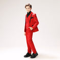 Charger l'image dans la visionneuse de la galerie, Red Classic Suits Set 5 Piece Boys Suits
