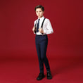 Load image into Gallery viewer, Navy Kid Formal Classic 5 Piece Boys Suits
