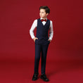 Load image into Gallery viewer, Navy Kid Formal Classic 5 Piece Boys Suits
