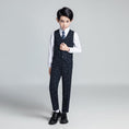 Charger l'image dans la visionneuse de la galerie, Unique Design Slim Fit Modern 5 Piece Boys Suits
