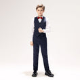 Charger l'image dans la visionneuse de la galerie, Plaid Woolen Elegant 5 Piece Boys Suits
