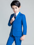 Cargar la imagen en la vista de la galería, Royal Blue Formal Classic 5 Piece Kids Boys Suits
