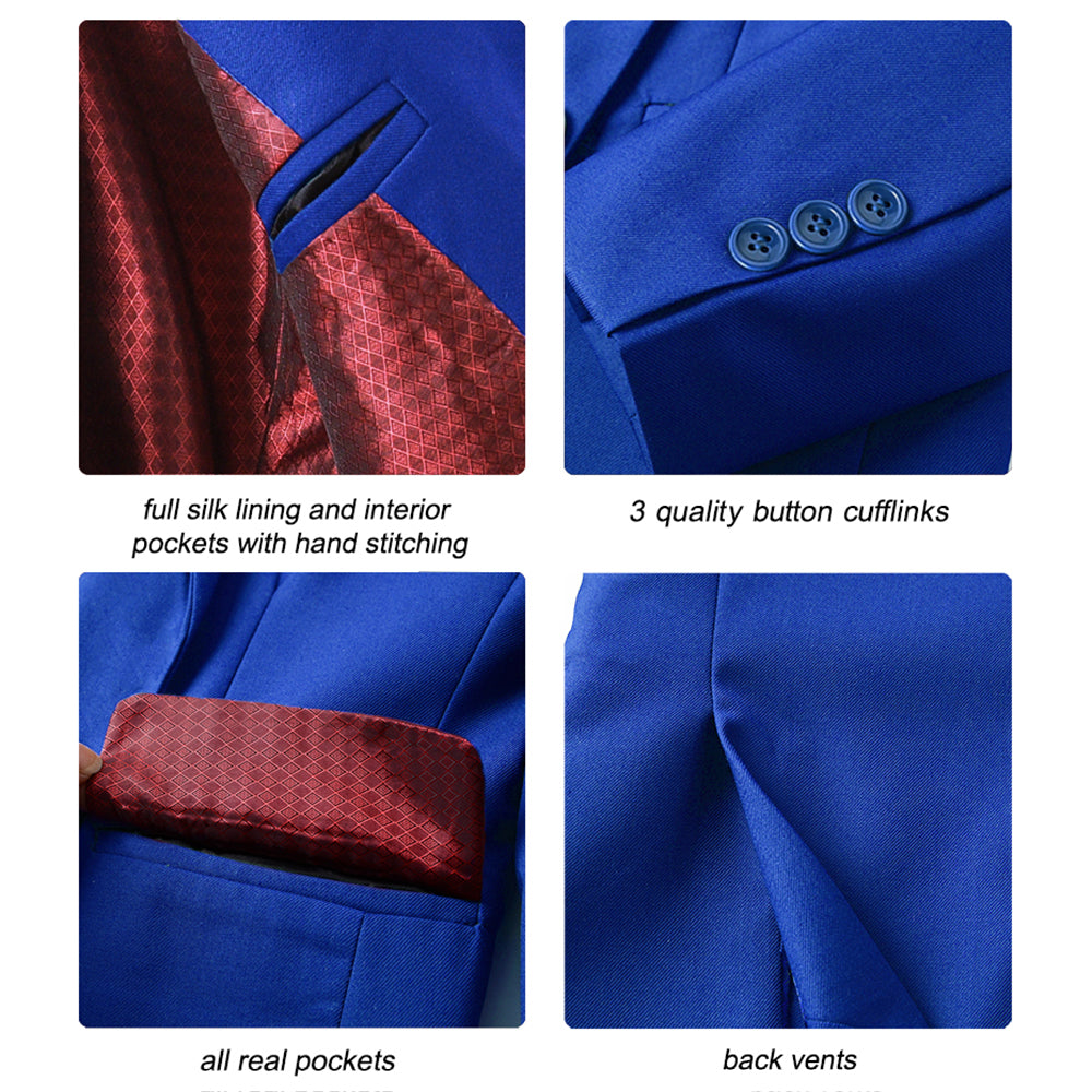 Royal Blue Boys Formal Fit Blazer, School Jacket