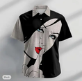 Cargar la imagen en la vista de la galería, Graphic Shirt Abstract Turndown  Outdoor Street 3D Print Short Sleeve Shirt
