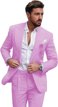 Cargar la imagen en la vista de la galería, Summer Casual Linen Men's Slim Fit 2 Piece Suit
