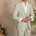 Charger l'image dans la visionneuse de la galerie, Casual Summer Lightweight Seersucker Suit Shorts Mens Set
