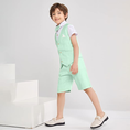 Cargar la imagen en la vista de la galería, Summer Boys Suit 4Pcs Shirt Vest Shorts Tie Set
