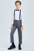 Load image into Gallery viewer, Grey Formal Classic 5 Piece Boys Suits
