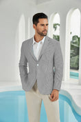 Bild in Galerie-Betrachter laden, Seersucker Striped Men's Summer Blazer
