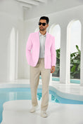 Bild in Galerie-Betrachter laden, Seersucker Striped Men's Summer Blazer
