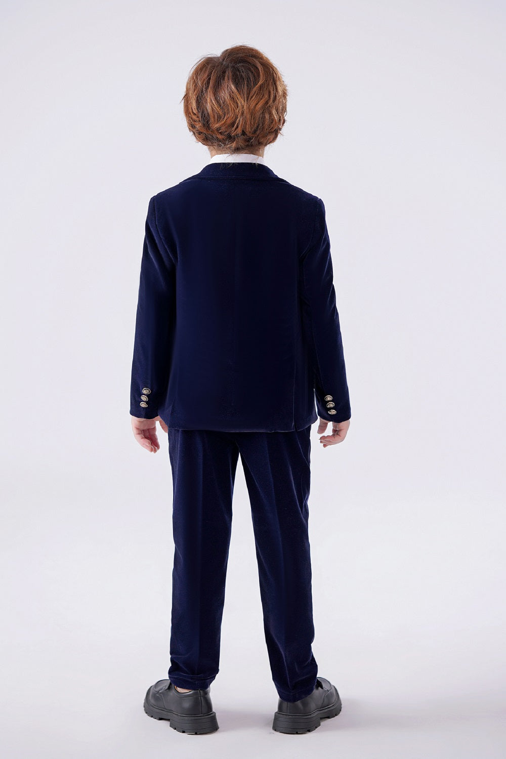 Navy Velvet 5 Piece Boy's Formal Boys Suits