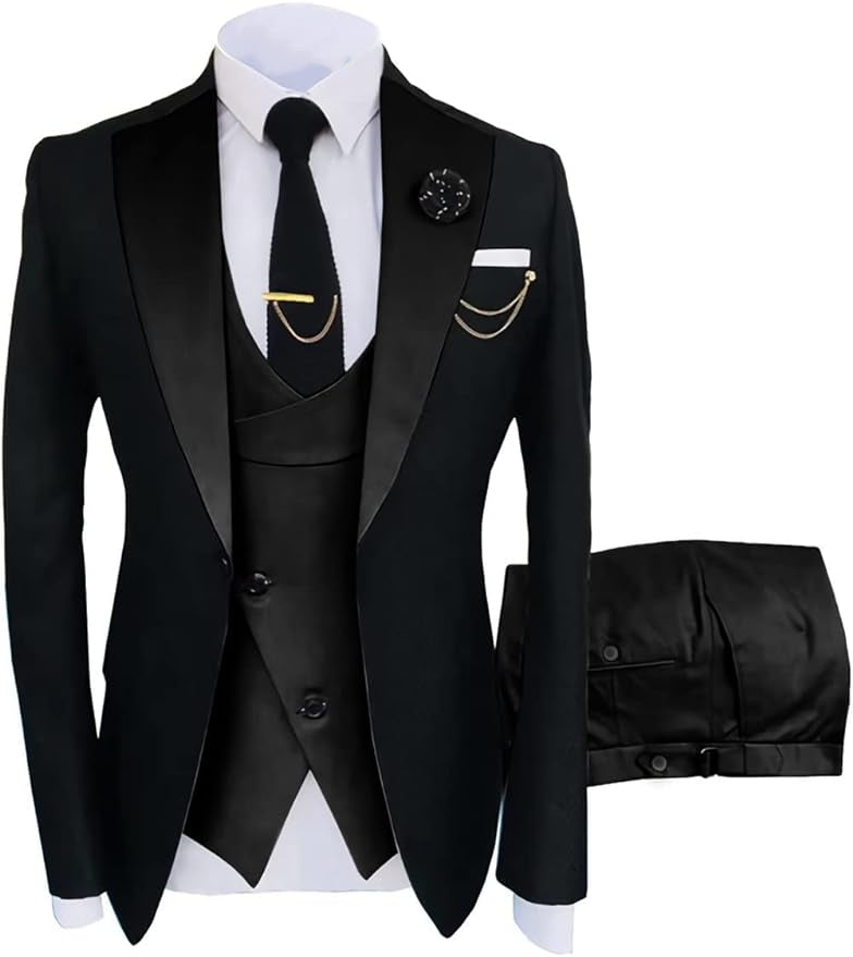 Fashion Slim Fit Wedding Prom 3 Piece Mens Suits